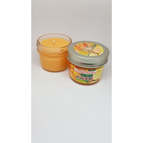 Lumanare pentru MASAJ 100% Naturală cu Ulei de Migdale si Unt de Shea (Citrice) 100g + CADOU