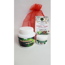 Gel Anticelulitic cu Alge Marine 500 ml + Crema de Fata Hidratanta cu Ceai Verde 100 ml + Saculet + CADOU