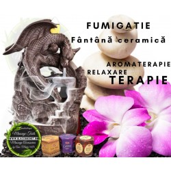 Suport CERAMIC Fantana Cascada DRAGON Conuri Parfumate Fumigatie BACKFLOW + CADOU
