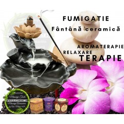Suport CERAMIC mare Fantana Cascada FLOARE Parfumate Fumigatie BACKFLOW + CADOU