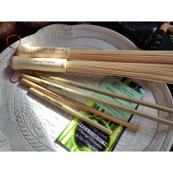 Set Profesional 6 piese Bambus (4 bețe bambus + 2 Tapotamente bambus) + Gravură personalizată laser CADOU