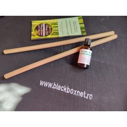 Pachet AntiCelulitic cu 2 bețe de bambus (2 x 40 cm x 1.6 cm) si CADOU Ulei cu Rășină de Brad (50 ml)