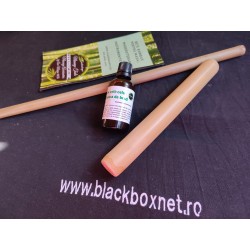 Pachet AntiCelulitic cu 2 bețe de bambus (40 x 1.6 cm + 20 x 1.6 cm) si CADOU Ulei cu Rășină de Brad (50 ml)