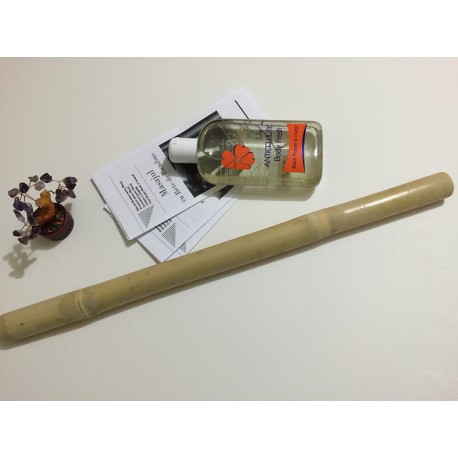 Oferta de Vara: Bat Bambus (50 cm, 3 cm diametru) + Ulei Anticelulitic Cocktail Natural 300 ml cu Piper Negru si Portocala