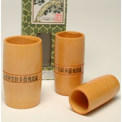 Set 3 Ventuze / Cupe Bambus (diametru: 5 - 4 - 3 cm) Masaj si Terapie + Cristal CADOU